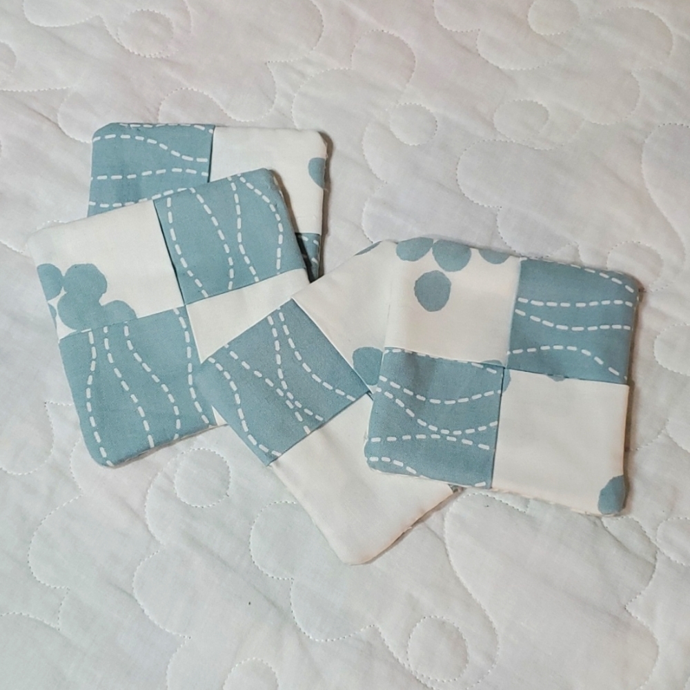 Handmade Fabric Coasters, Set of 4